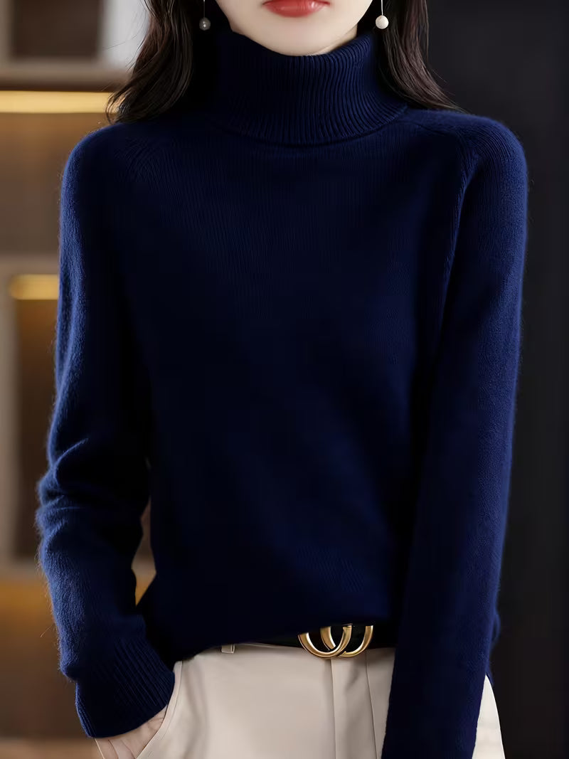 Women's Warm Collared Loose-Fit Base Layer Sweater