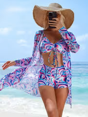 Women's Bikini Three-Piece Swimsuit Set