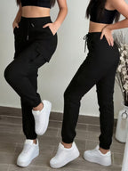 Women's Pocket Drawstring Cargo Joggers