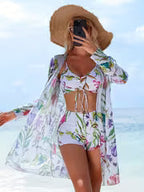 Women's Bikini Three-Piece Swimsuit Set