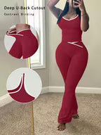 Women's Solid Color Tank Top Set