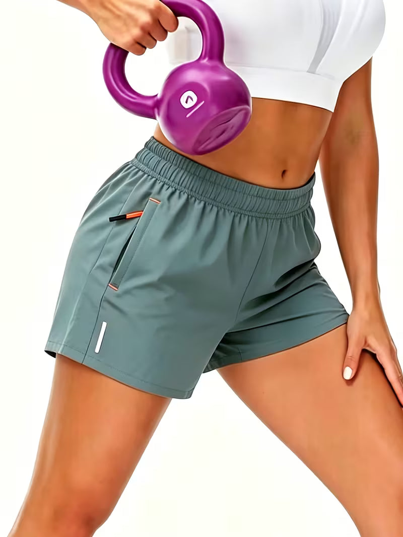 Women's Reflective Strip Print Outdoor Shorts