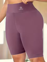 Women's Plus Size Airplane Print Sports Shorts