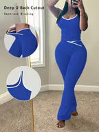 Women's Solid Color Tank Top Set