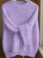 Women's Brushed Mohair Blend Raglan Sweater
