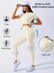 Women's 2-Piece Yoga Top & Legging Set
