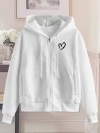 Women's Zip-Up Hoodie, Casual Everyday