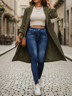 Women's Plus Size Printed Faux Denim Leggings