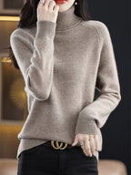 Women's Warm Collared Loose-Fit Base Layer Sweater