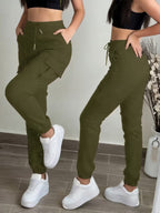 Women's Pocket Drawstring Cargo Joggers
