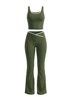 Women's Solid Color Tank Top Set