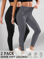 Women's Super Soft Sports Leggings, 2-Pack