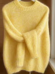 Women's Brushed Mohair Blend Raglan Sweater