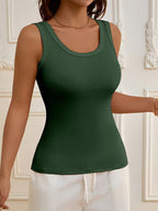 Women's Ribbed Long Tank Top, Slim Fit