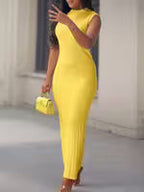 Women's Casual Sleeveless Round Neck Summer Dress