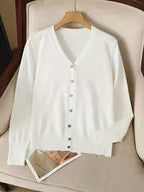 Women's Thin V-Neck Casual Sweater Cardigan
