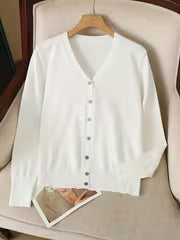 Women's Thin V-Neck Casual Sweater Cardigan