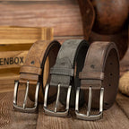 Women's Distressed PU Buckle Belt