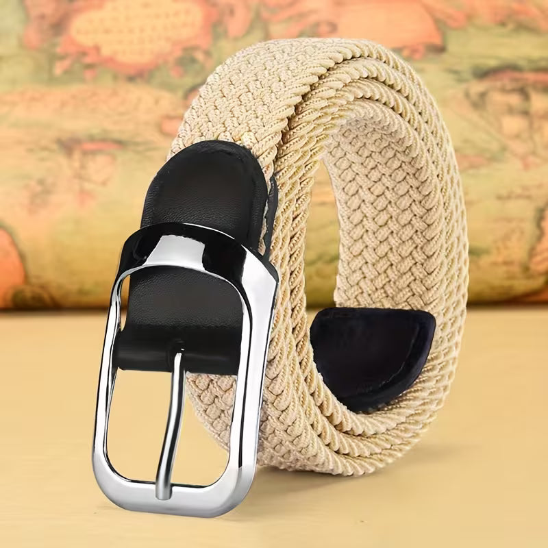 Unisex Casual Needle Buckle Elastic Belt