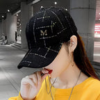 Women's White Letter Print Casual Baseball Cap