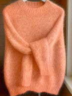 Women's Brushed Mohair Blend Raglan Sweater
