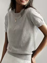 Women's Simple Thin Short Sleeve Summer Sweater