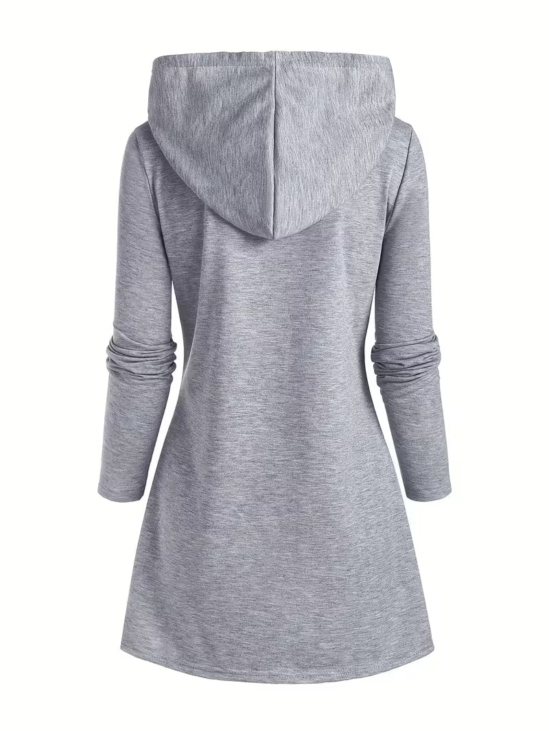 Women's Front Cross Letter Print Hoodie