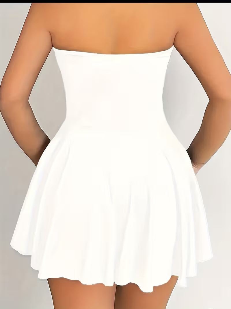 Women's Red Tube Top Holiday Dress
