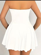 Women's Red Tube Top Holiday Dress