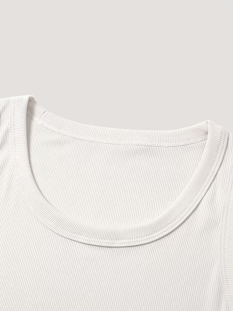 Women's Ribbed Long Tank Top, Slim Fit