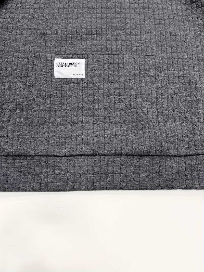 Women's Waffle Knit Hooded Sweatshirt for Fall & Winter