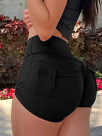 Women's Y2K Style Fitted Short Shorts