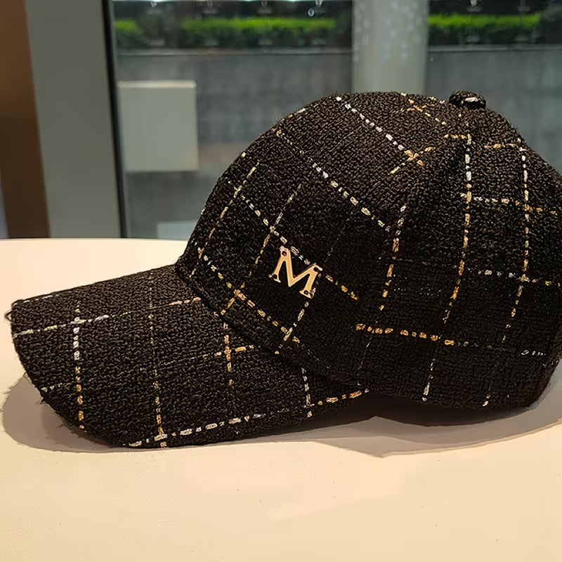Women's White Letter Print Casual Baseball Cap