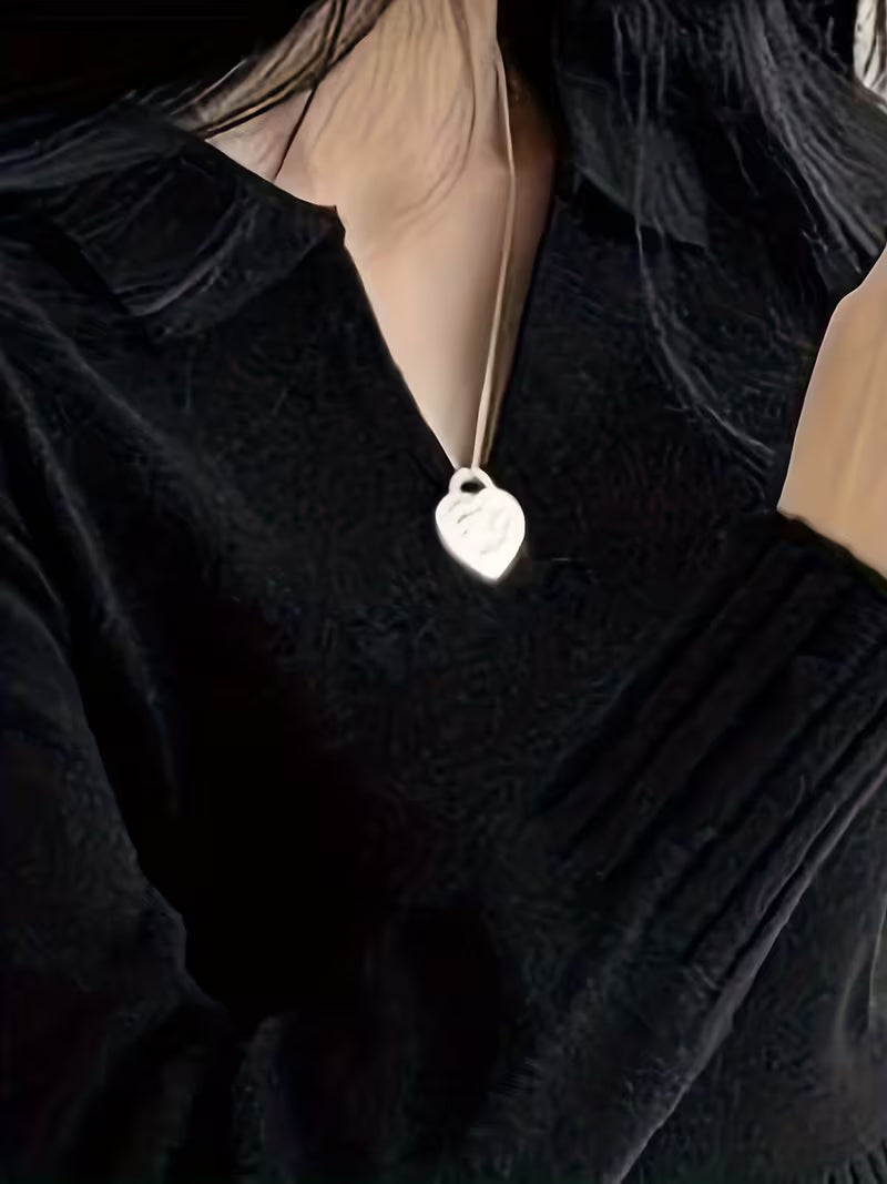 Women's Casual V-Neck POLO Sweater