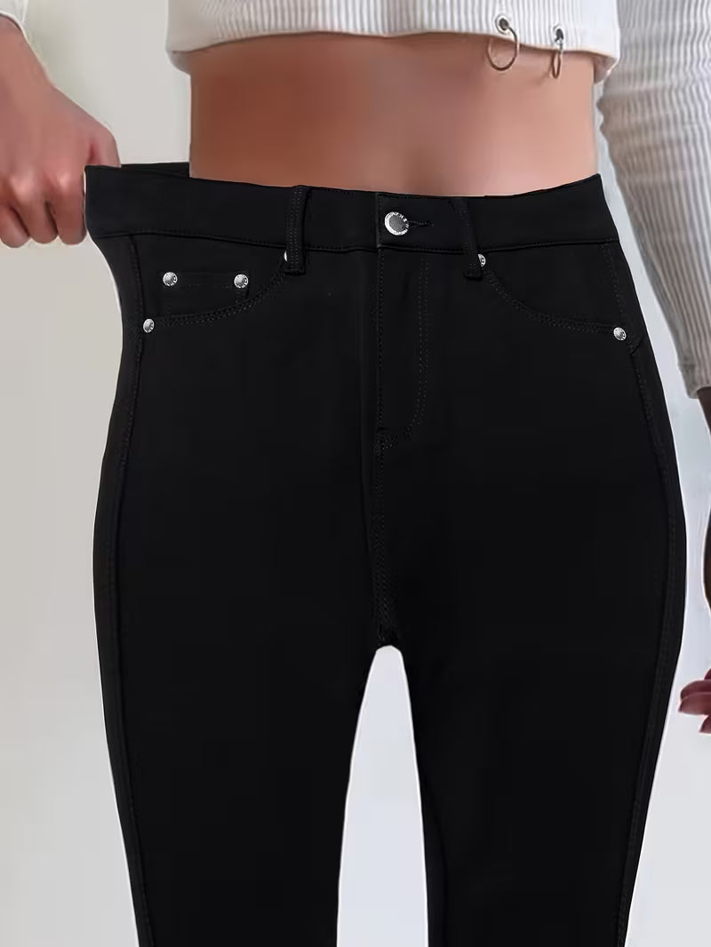 Women's Black High-Waisted Skinny Jeans