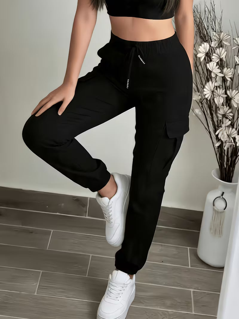 Women's Pocket Drawstring Cargo Joggers