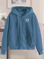Women's Zip-Up Hoodie, Casual Everyday