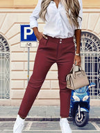 Women's Slim Straight-Leg Office Pants