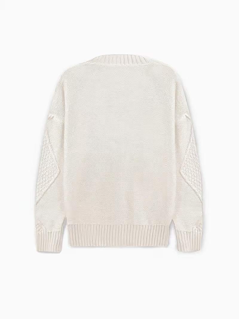 Women's Plus Size Drop Twist Cable Cardigan