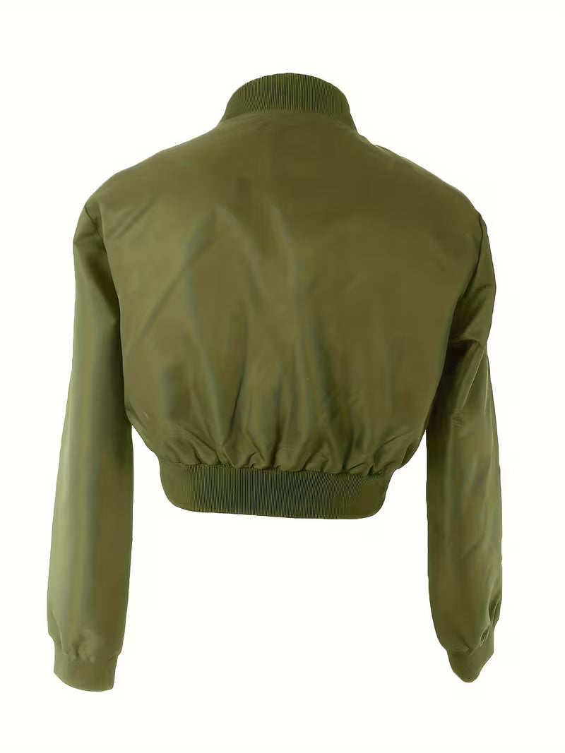 Women's Stylish Zipper Short Jacket