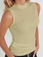 Women's Stand-Up Collar Athletic Tank Top