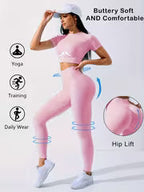 Women's 2-Piece Yoga Top & Legging Set