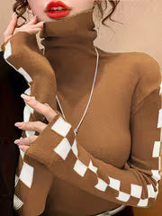 Women's High-Neck Slim-Fit Base Layer Sweater