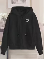 Women's Zip-Up Hoodie, Casual Everyday
