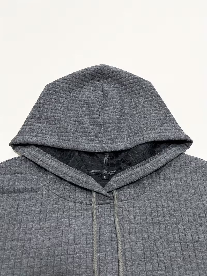 Women's Waffle Knit Hooded Sweatshirt for Fall & Winter