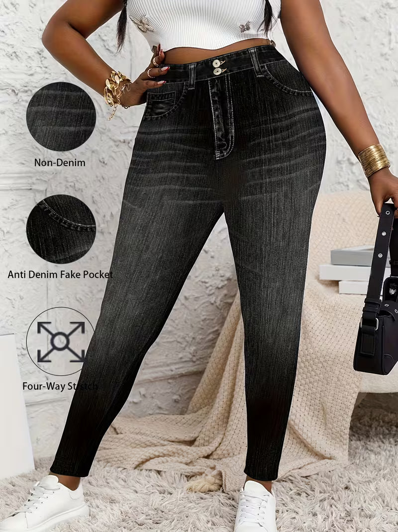 Women's Plus Size Digital Print Leggings