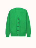 Women's Plus Size Drop Twist Cable Cardigan