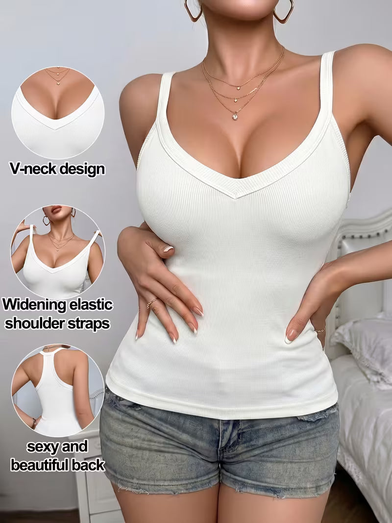 Women's 2-in-1 Padded Cami Tank Top