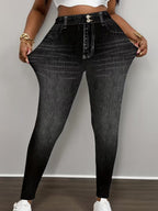 Women's Plus Size Digital Print Leggings