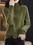 Women's Warm Collared Loose-Fit Base Layer Sweater